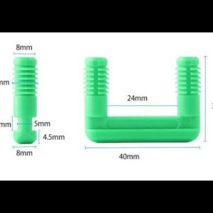 Chốt Nhựa Liên Kết hình chữ U, Màu Xanh Chốt cam u nhựa xanh liên kết các ván gỗ nội thất không lộ mối đấu
